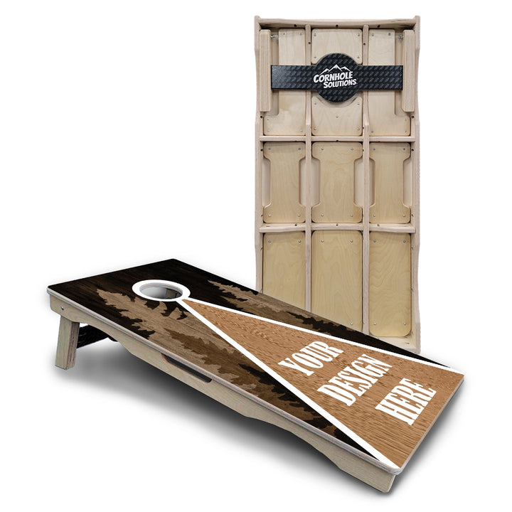 Add Your Logo Forest Cornhole Boards – Pro Lite or Pro Elite