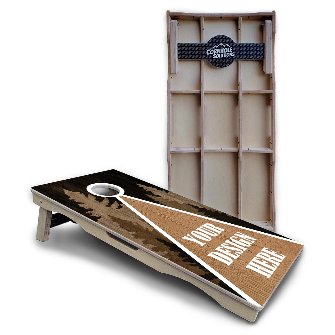 Add Your Logo Forest Cornhole Boards – Pro Lite or Pro Elite