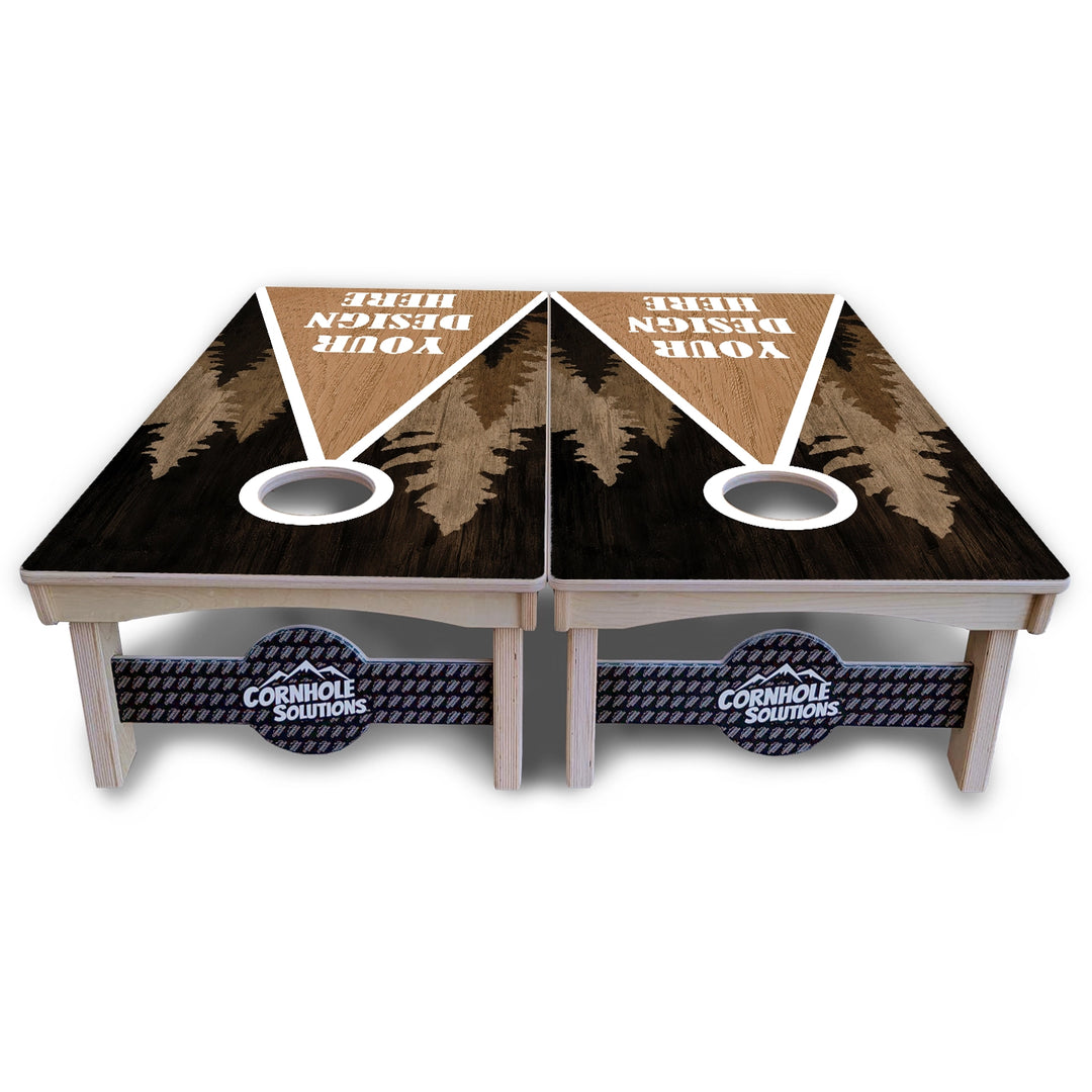 Add Your Logo Forest Cornhole Boards – Pro Lite or Pro Elite
