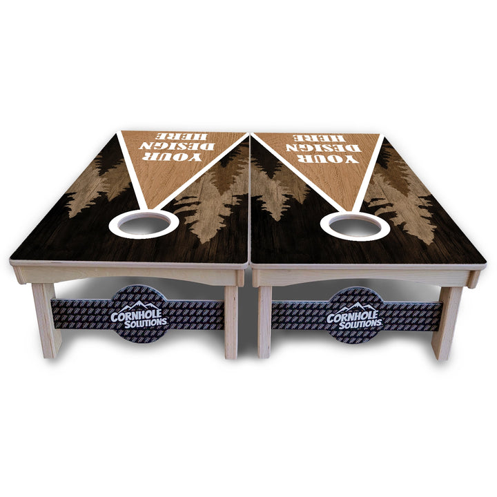 Add Your Logo Forest Cornhole Boards – Pro Lite or Pro Elite