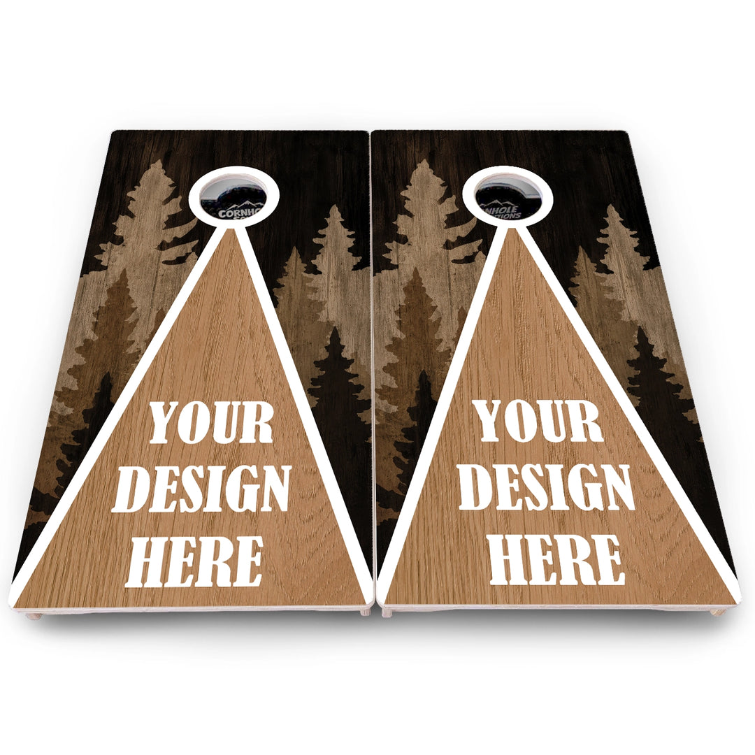 Add Your Logo Forest Cornhole Boards – Pro Lite or Pro Elite