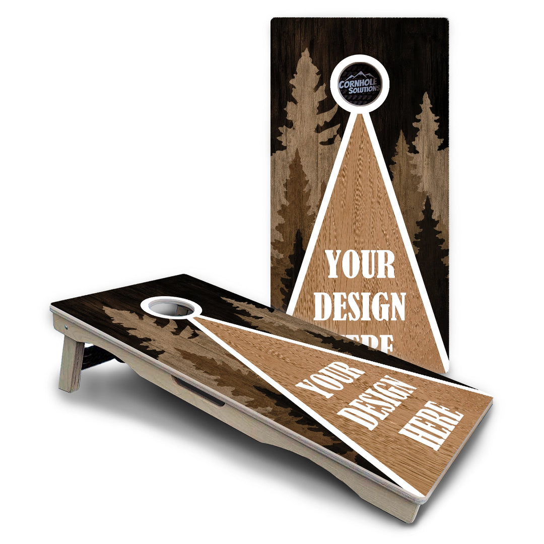 Add Your Logo Forest Cornhole Boards – Pro Lite or Pro Elite