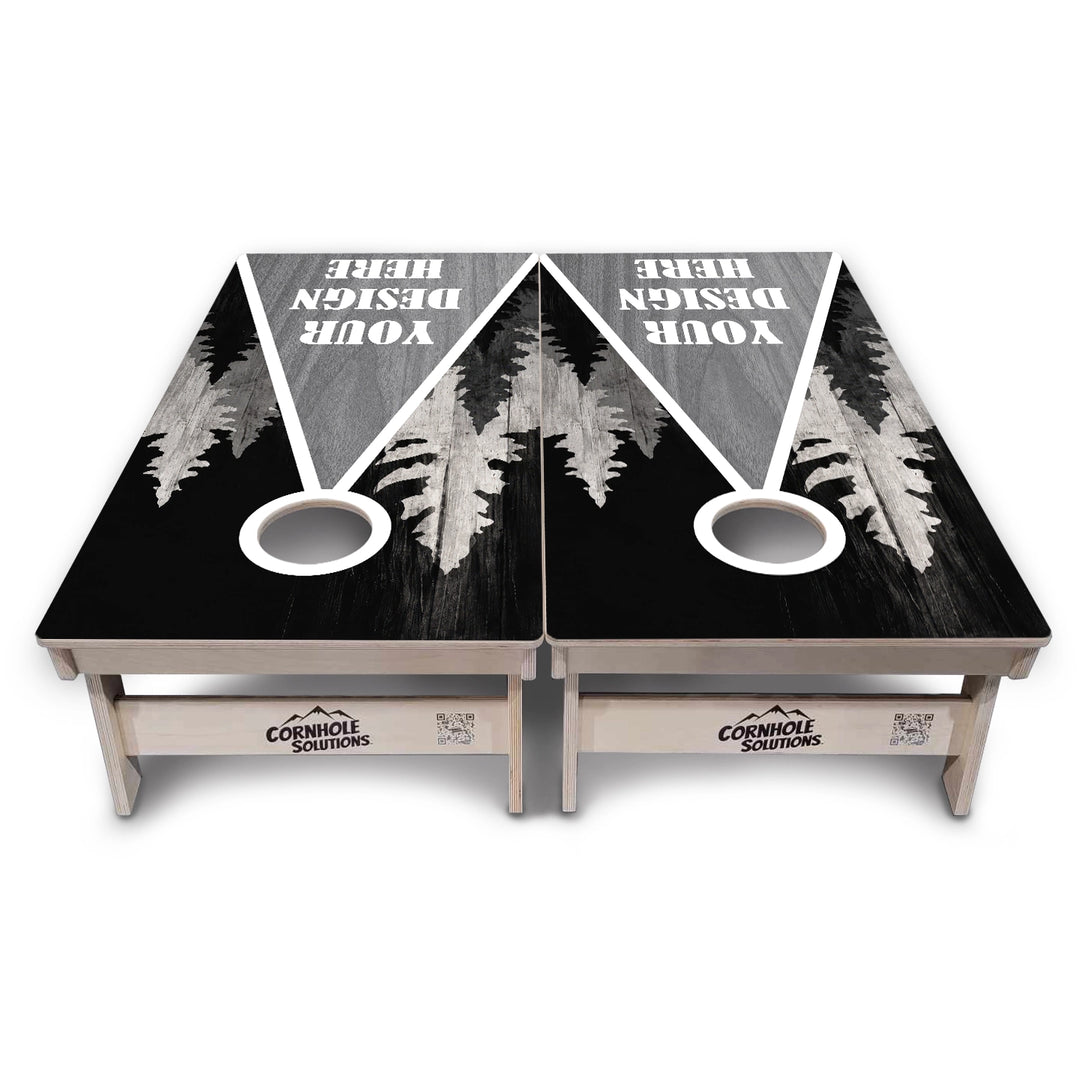 Add Your Logo Grey Forest Cornhole Boards – Tournament Series