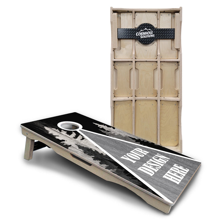 Add Your Logo Grey Forest Cornhole Boards – Pro Lite or Pro Elite