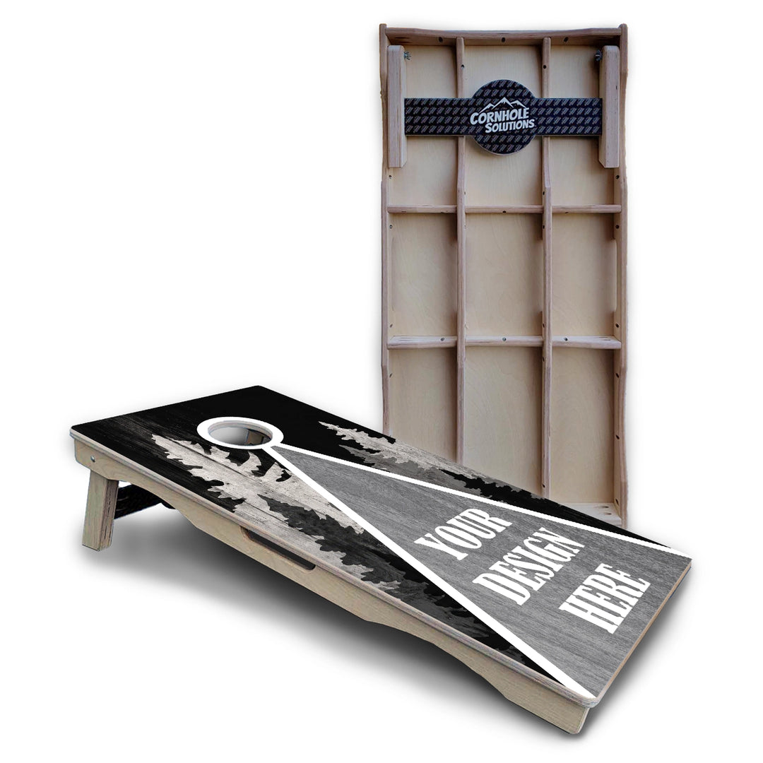 Add Your Logo Grey Forest Cornhole Boards – Pro Lite or Pro Elite