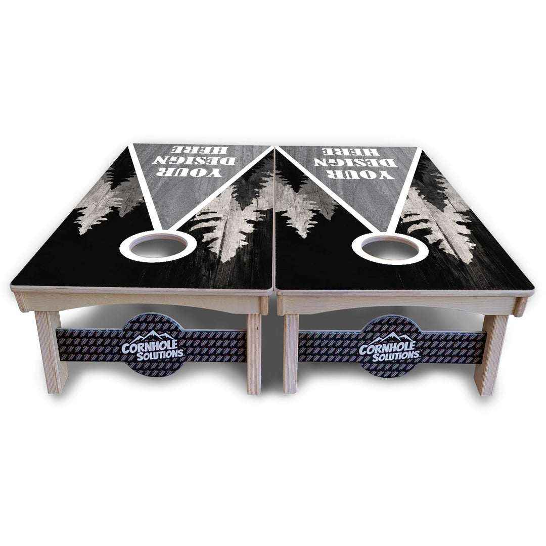 Add Your Logo Grey Forest Cornhole Boards – Pro Lite or Pro Elite
