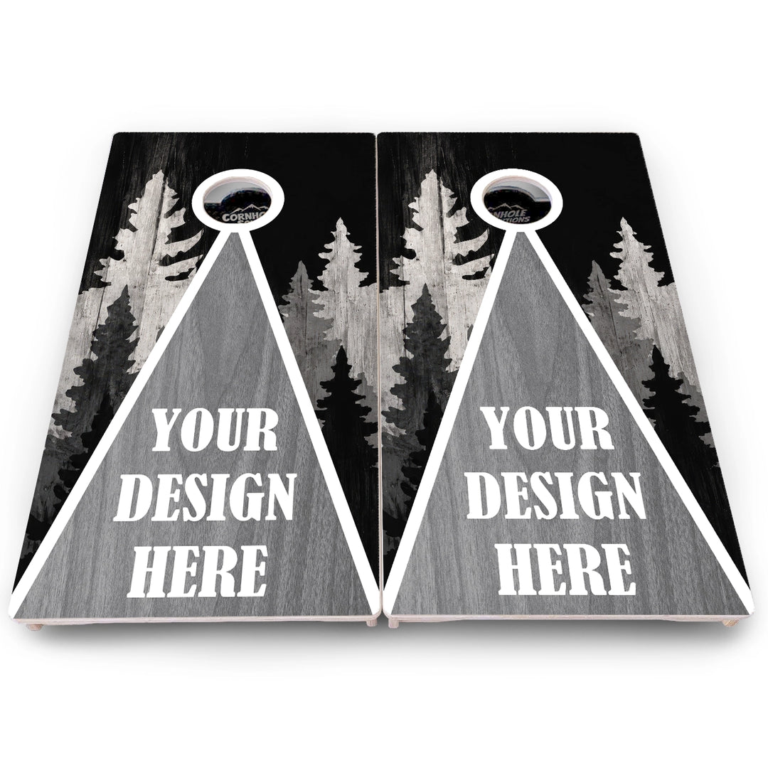 Add Your Logo Grey Forest Cornhole Boards – Pro Lite or Pro Elite