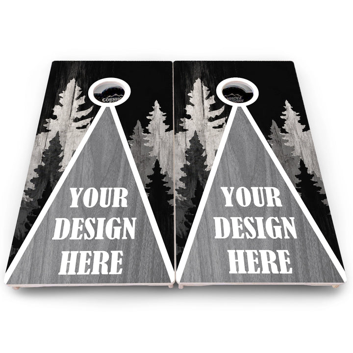 Add Your Logo Grey Forest Cornhole Boards – Pro Lite or Pro Elite