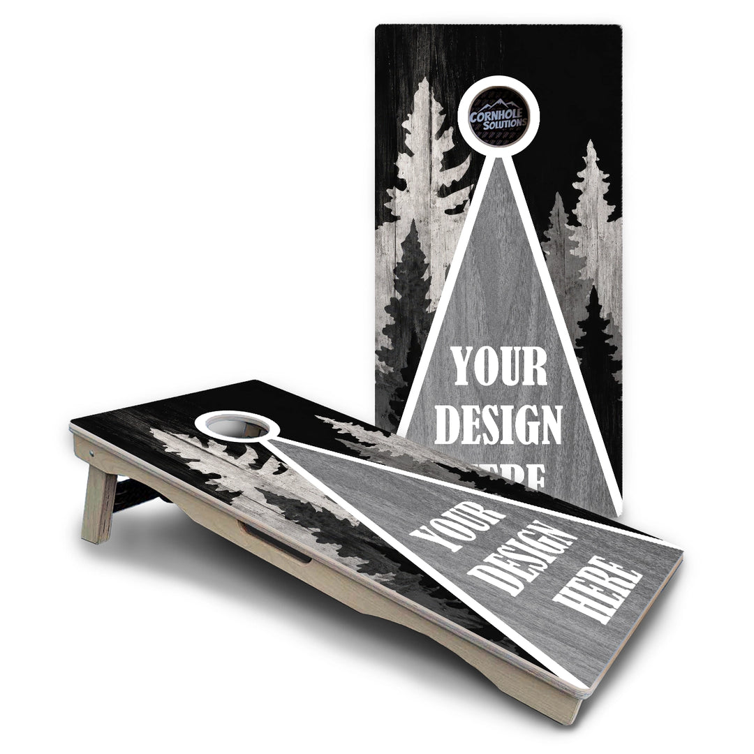 Add Your Logo Grey Forest Cornhole Boards – Pro Lite or Pro Elite