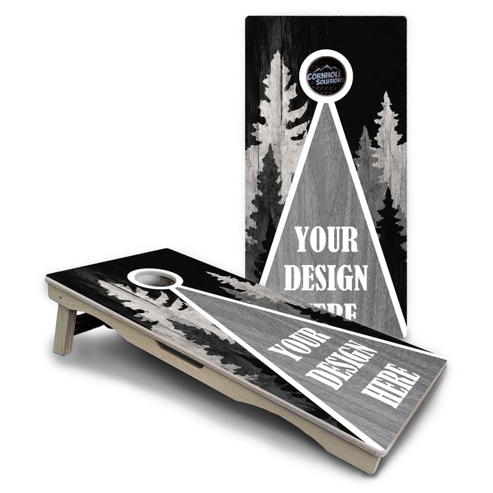Add Your Logo Grey Forest Cornhole Boards – Pro Lite or Pro Elite