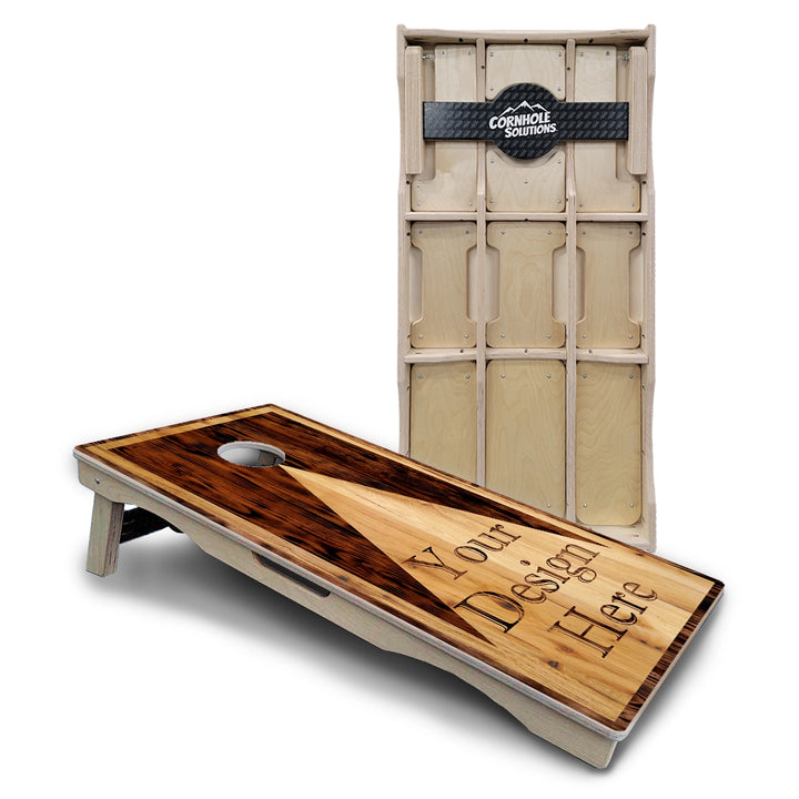 Add Your Logo Wooden Triangle Cornhole Boards – Pro Lite or Pro Elite
