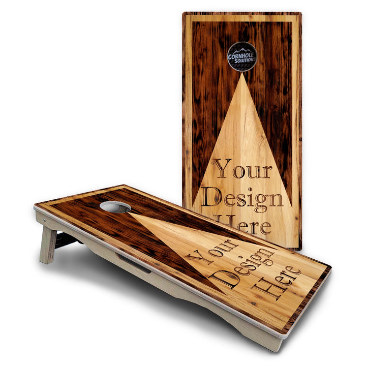 Add Your Logo Wooden Triangle Cornhole Boards – Pro Lite or Pro Elite