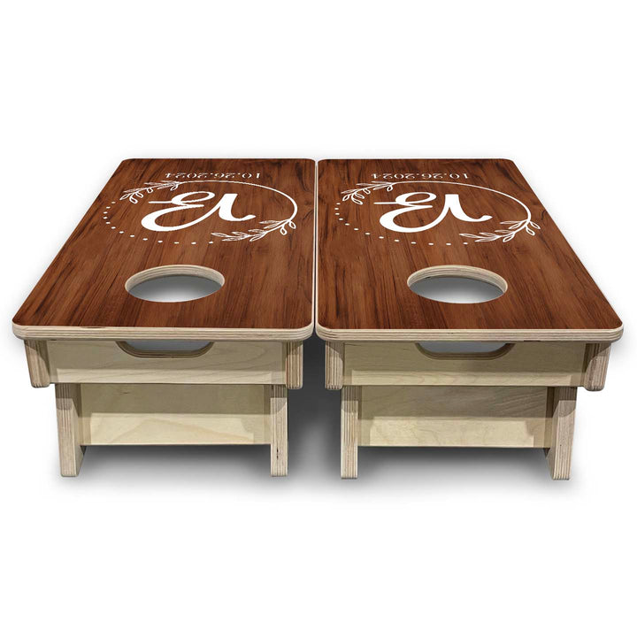 Mini Cornhole Boards - Laurel Wreath