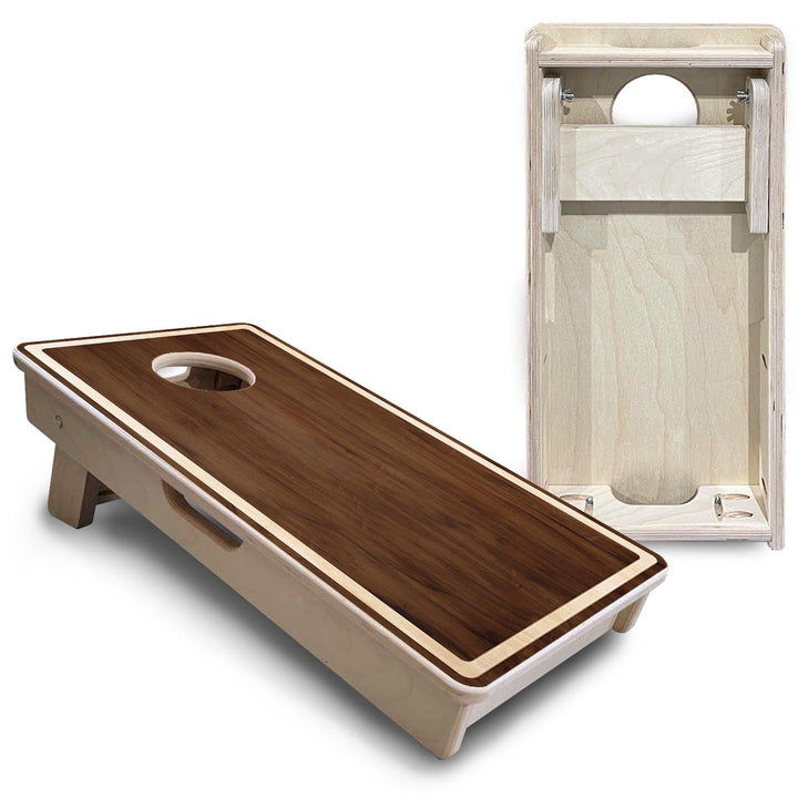Stained Natural Border - Mini or Vacation Size Cornhole Boards