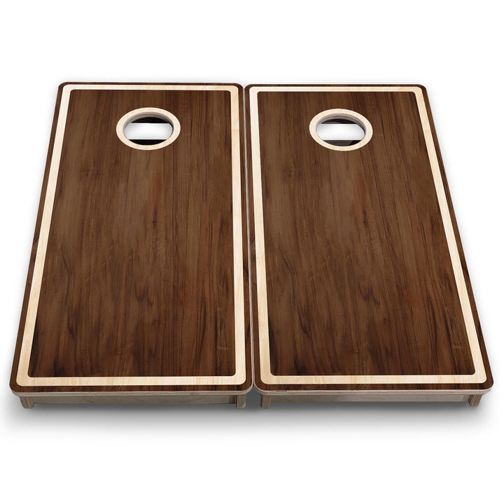 Stained Natural Border - Mini or Vacation Size Cornhole Boards