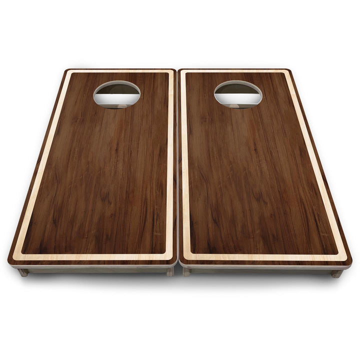 Stained Natural Border - Mini or Vacation Size Cornhole Boards