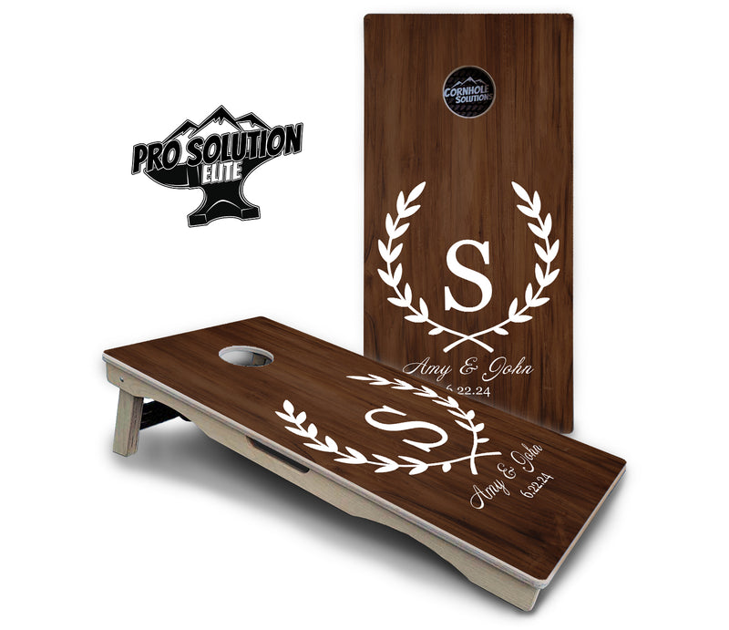 Pro Solution Elite - Open Laurel - Professional Tournament Cornhole Boards 3/4" Baltic Birch - Zero Bounce Zero Movement Vertical Interlocking Braces for Extra Weight & Stability +Double Thick Legs +Airmail Blocker