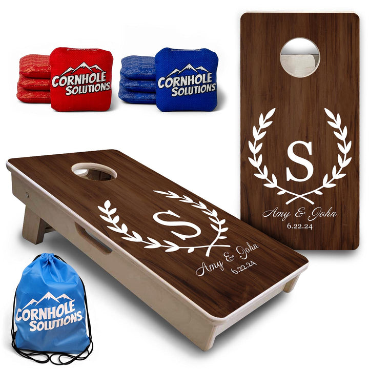 Open Laurel Wreath - Mini or Vacation Size Cornhole Boards