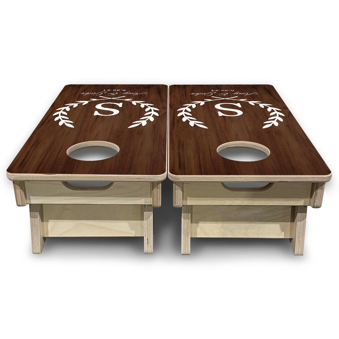 Open Laurel Wreath - Mini or Vacation Size Cornhole Boards