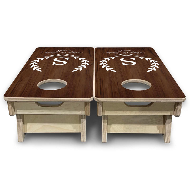 Open Laurel Wreath - Mini or Vacation Size Cornhole Boards