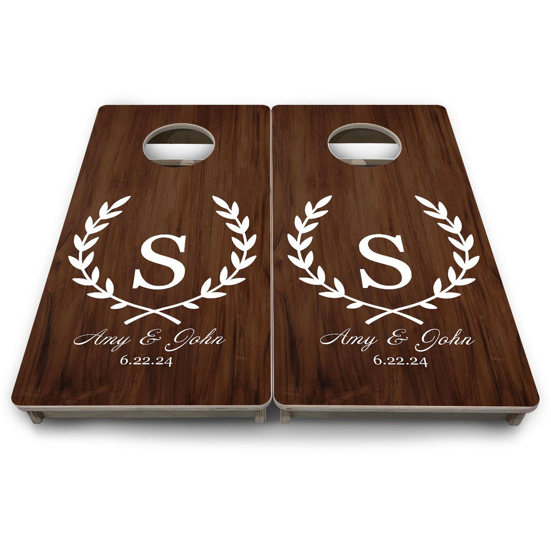 Open Laurel Wreath - Mini or Vacation Size Cornhole Boards