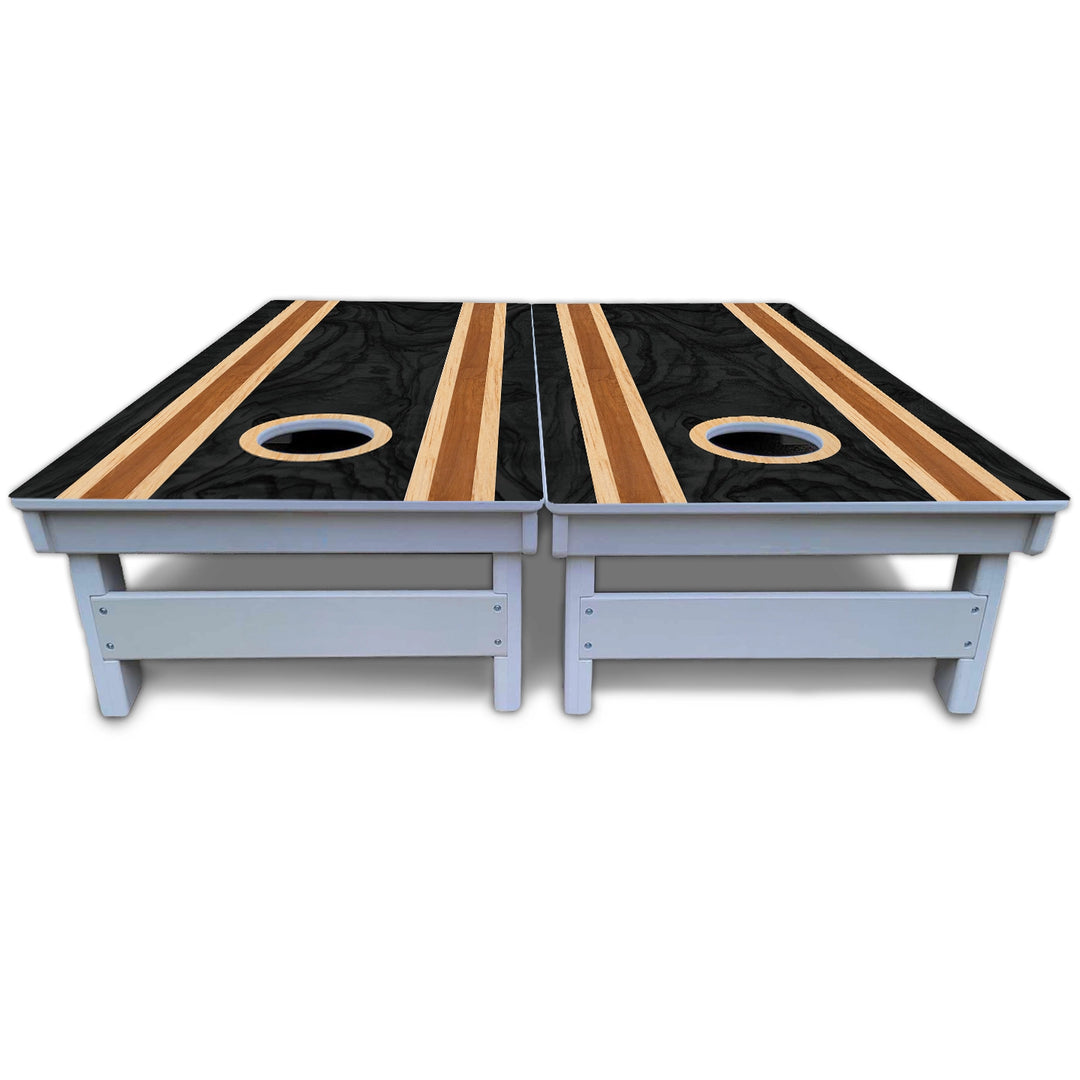 Dark Wood Cornhole Boards - All Weather Series