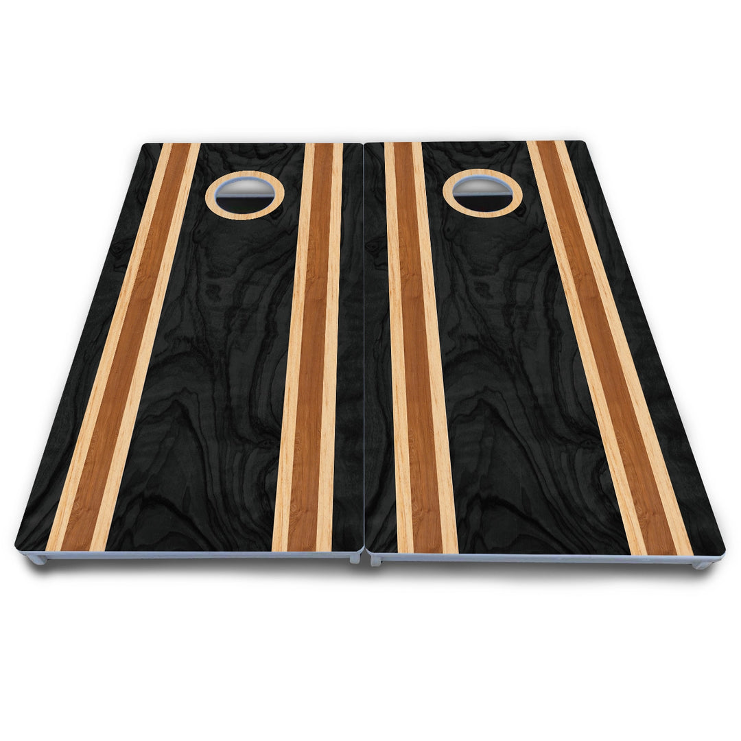 Dark Wood Cornhole Boards - All Weather Series