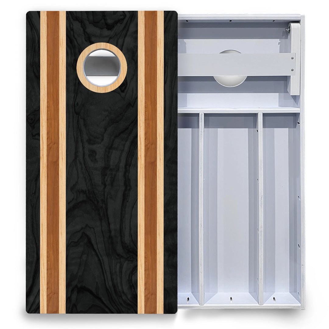 Dark Wood Cornhole Boards - All Weather Series