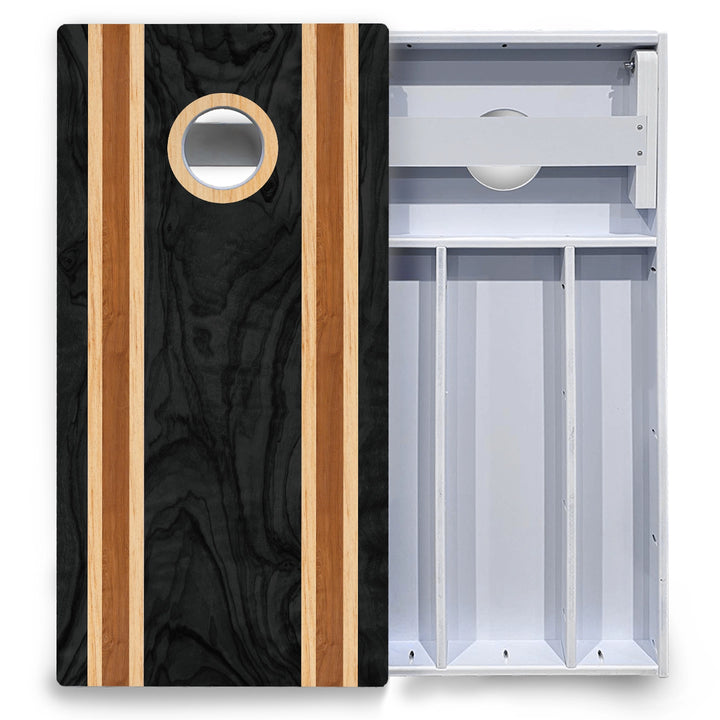 Dark Wood Cornhole Boards - All Weather Series