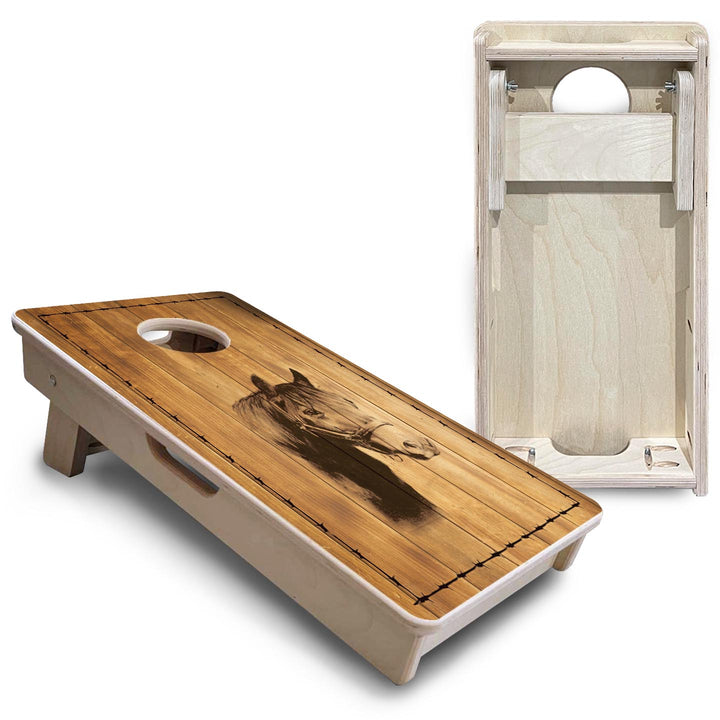 Barnyard Horse & Chicken - Mini or Vacation Size Cornhole Boards