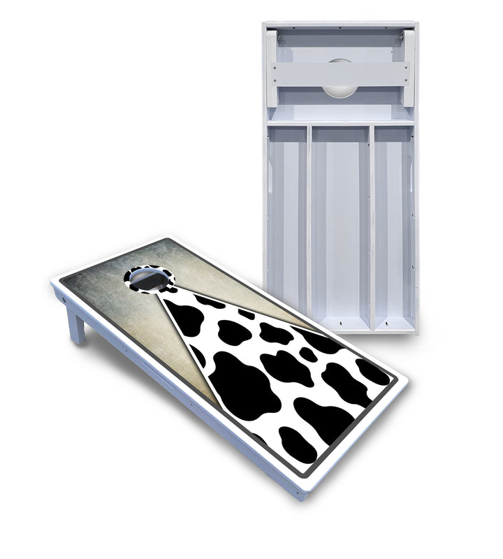 Cow Print Triangle Cornhole Boards - All Weather Series
