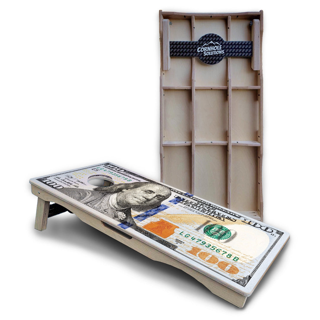 Hundred Dollar Bill Cornhole Boards – Pro Lite or Pro Elite