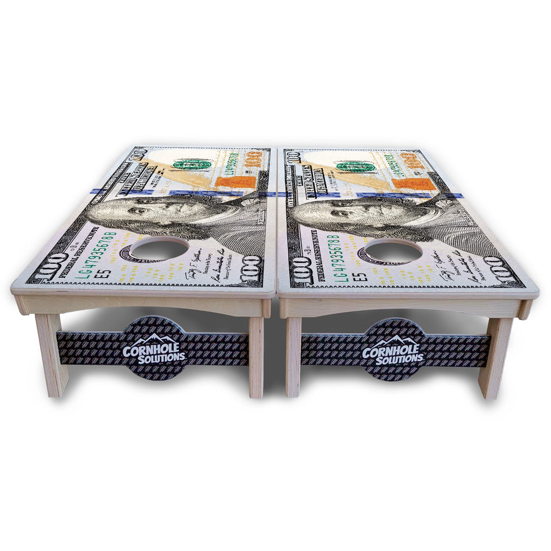 Hundred Dollar Bill Cornhole Boards – Pro Lite or Pro Elite