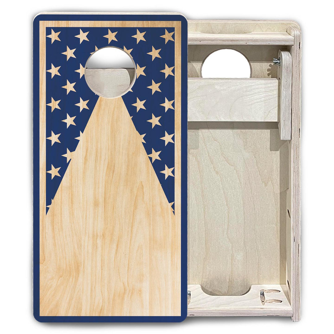 Stars & Stripes Keyhole - Mini or Vacation Size Cornhole Boards