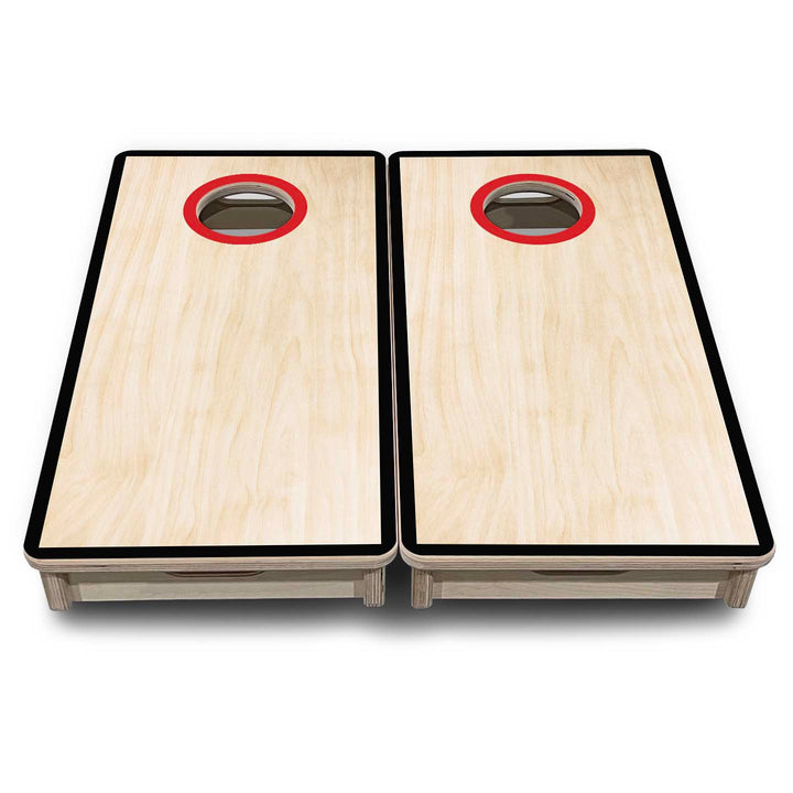 Red/Black Hole Ring - Mini or Vacation Size Cornhole Boards
