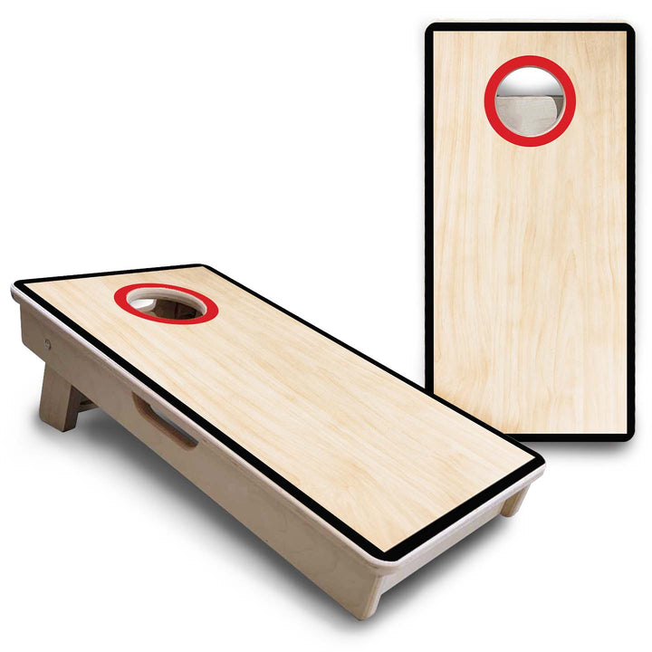 Red/Black Hole Ring - Mini or Vacation Size Cornhole Boards