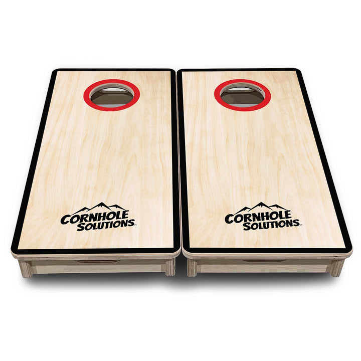 Red/Black Hole Ring - Mini or Vacation Size Cornhole Boards