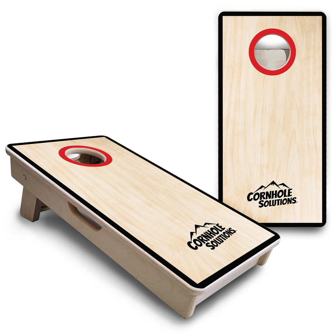Red/Black Hole Ring - Mini or Vacation Size Cornhole Boards