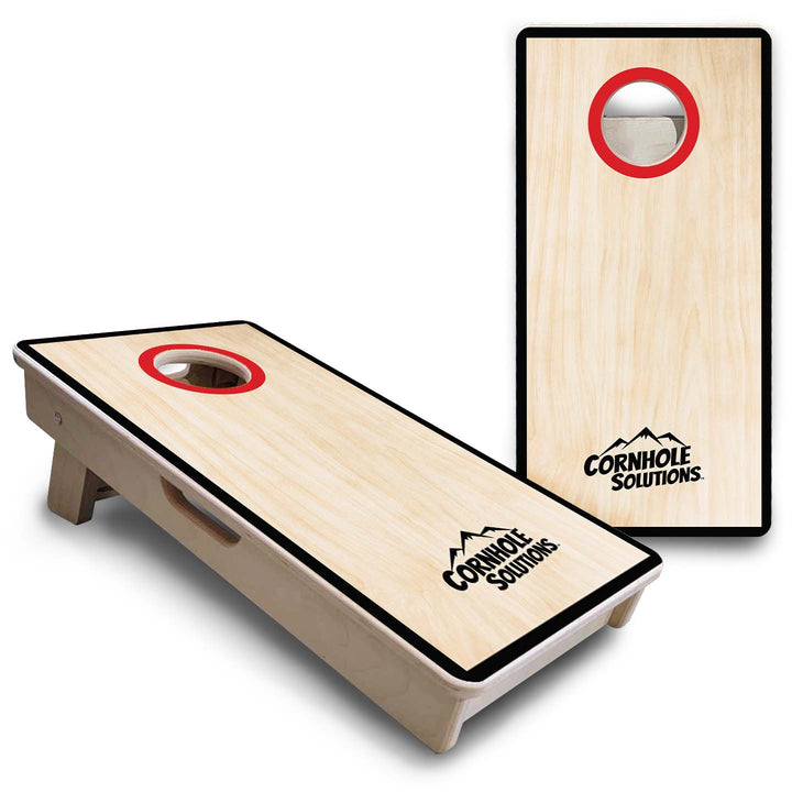 Red/Black Hole Ring - Mini or Vacation Size Cornhole Boards