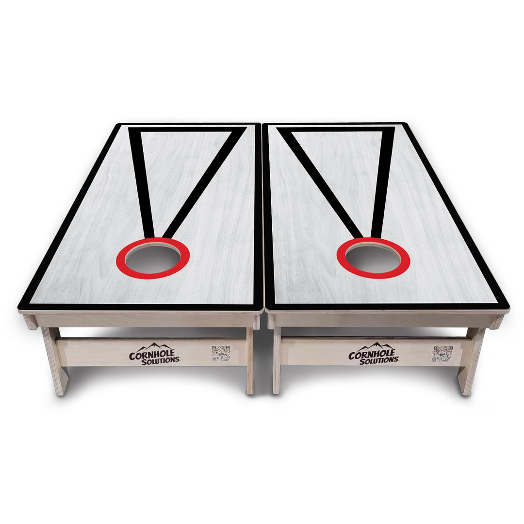 Grey Wash Hole Ring Cornhole Boards – Tournament Series
