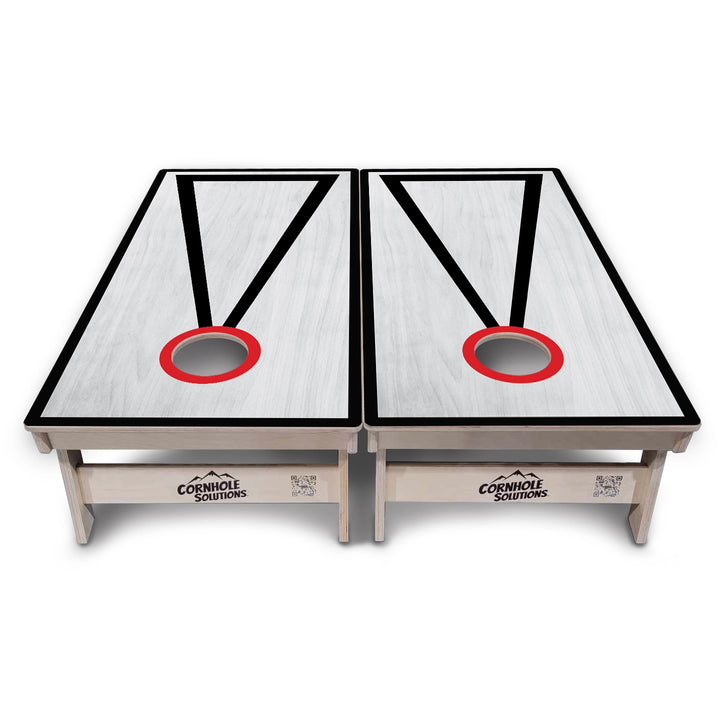 Grey Wash Hole Ring Cornhole Boards – Tournament Series