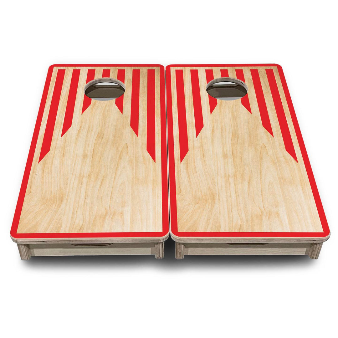Stripes Keyhole - Mini or Vacation Size Cornhole Boards