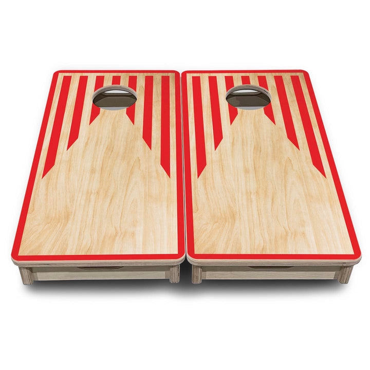 Stripes Keyhole - Mini or Vacation Size Cornhole Boards