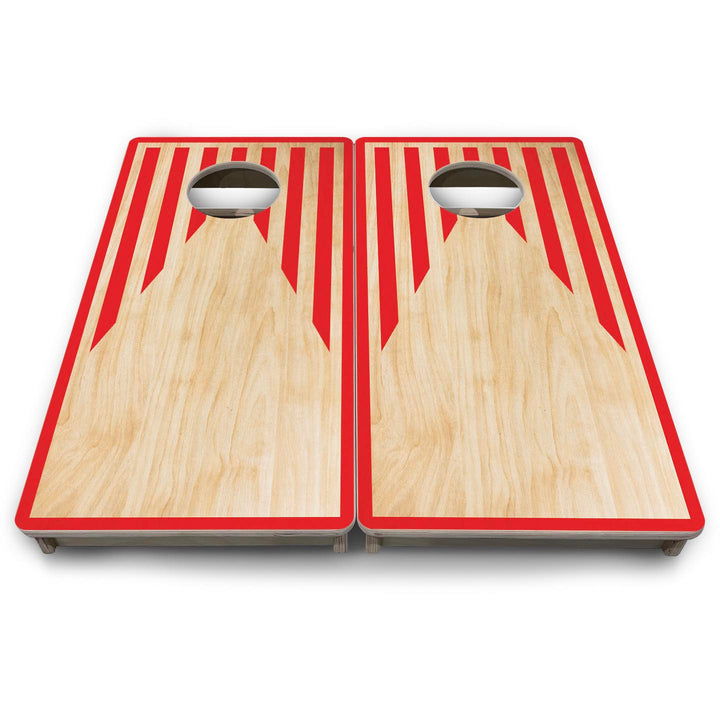 Stripes Keyhole - Mini or Vacation Size Cornhole Boards