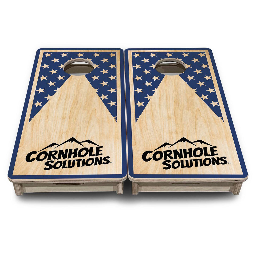 Stars Keyhole CS Logo - Mini or Vacation Size Cornhole Boards