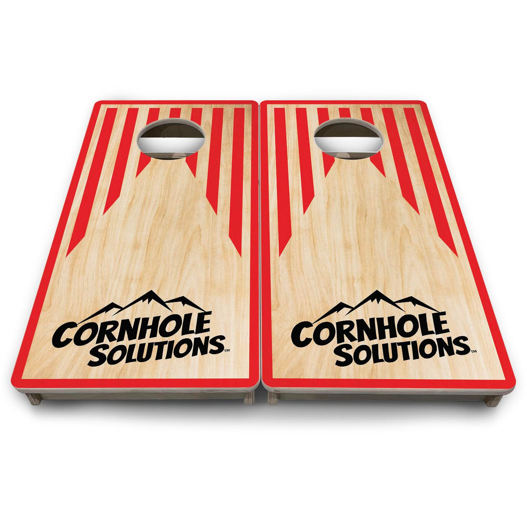 Stripes Keyhole CS Logo - Mini or Vacation Size Cornhole Boards