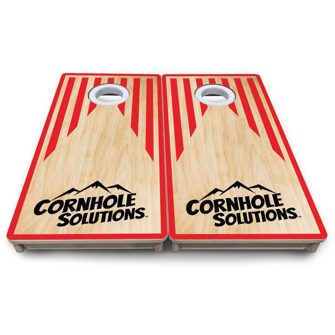 Stripes Keyhole CS Logo - Mini or Vacation Size Cornhole Boards