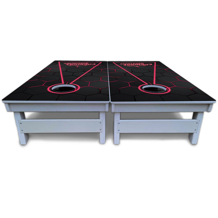 Honeycomb Black Cornhole Boards - All Weather Series