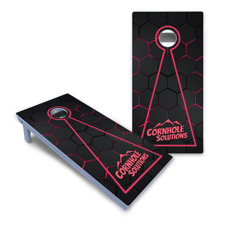 Honeycomb Black Cornhole Boards - All Weather Series