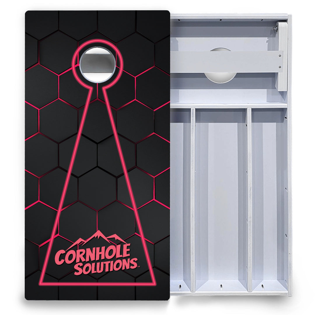 Honeycomb Black Cornhole Boards - All Weather Series